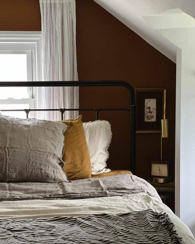 Modern Bedroom With Chocolate Brown Wall Soul & Lane