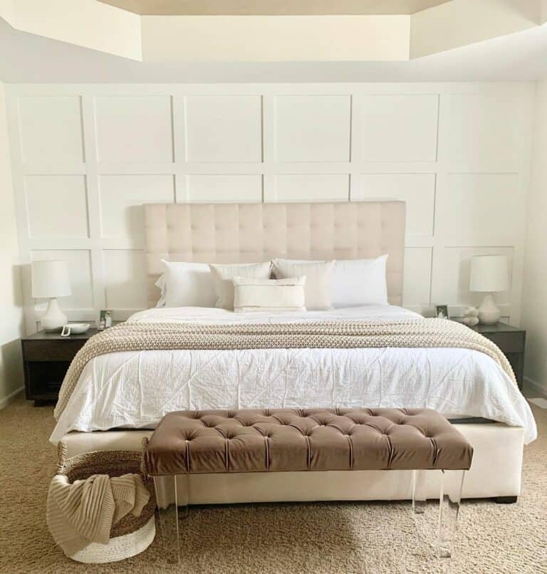 Modern Bedroom With Upholstered Bench