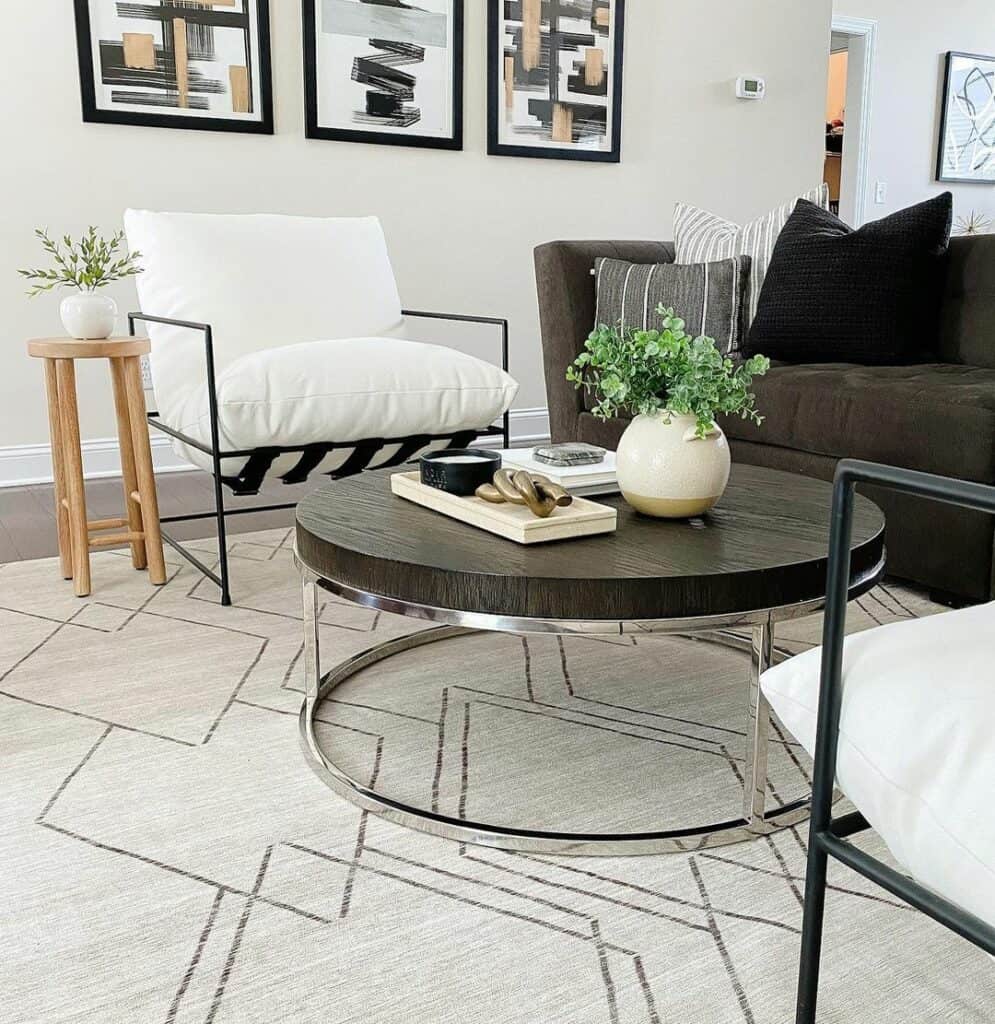 Modern Black and White With Plants