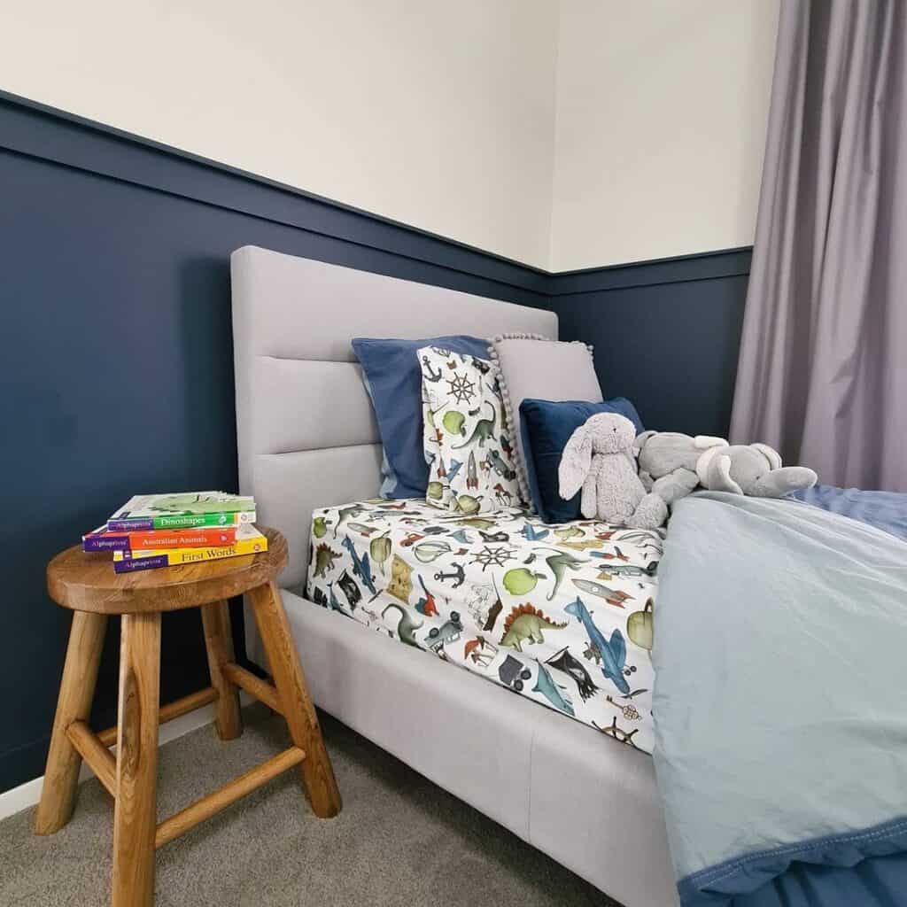 Modern Blue and Gray Child's Bedroom