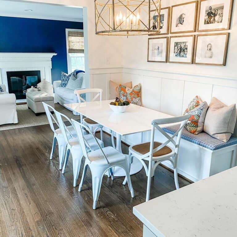 Modern Farmhouse Kitchen With Banquette Bench