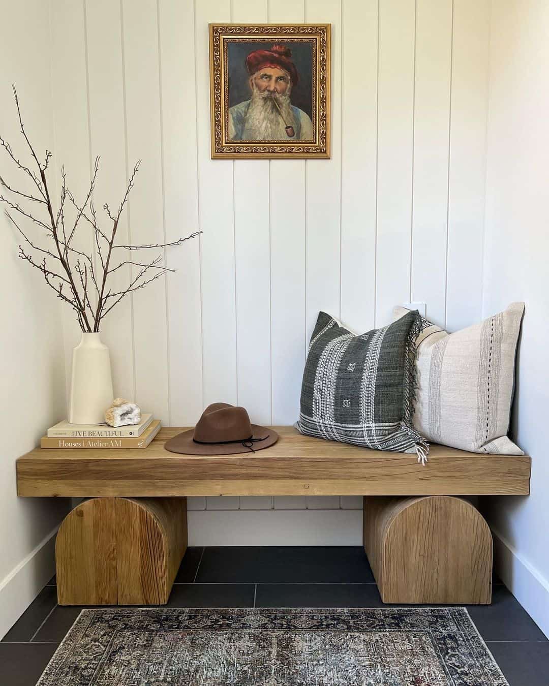 Modern Farmhouse Mudroom With Framed Artwork - Soul & Lane
