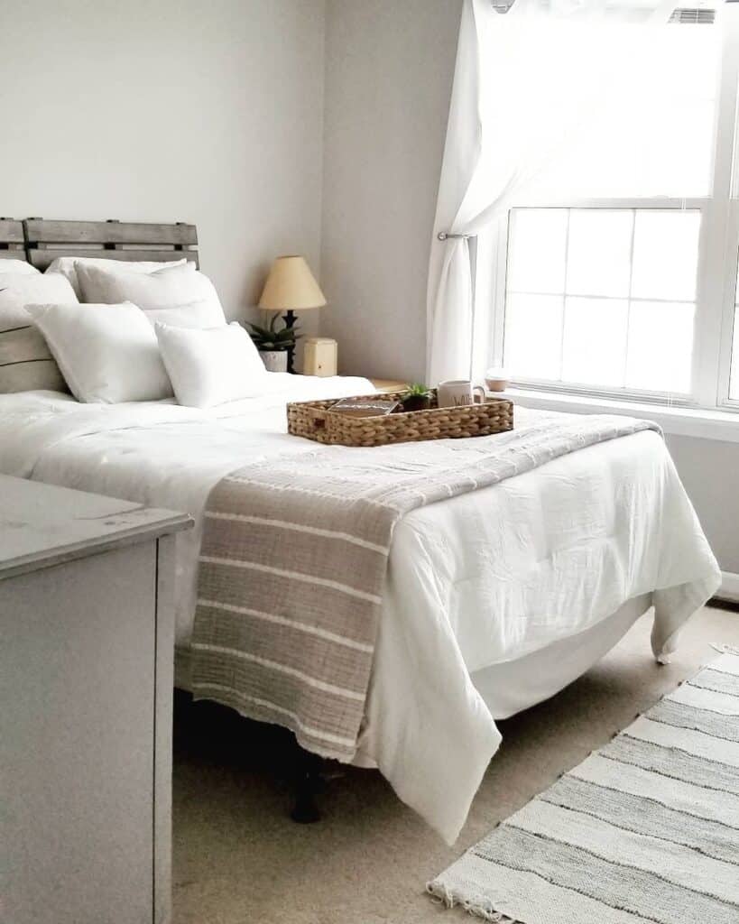 Modern Neutral Bedroom With Striped Accents