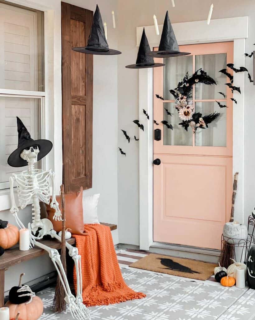 Modern Porch With Halloween Décor