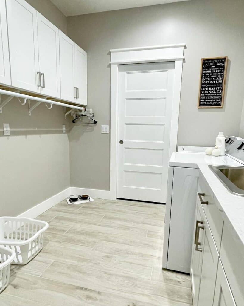 Neutral Laundry Room With Plenty of Space