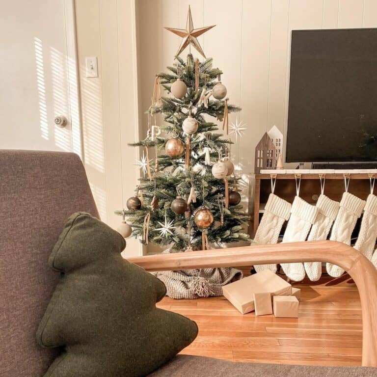 Neutral and Petite Christmas Tree Decoration