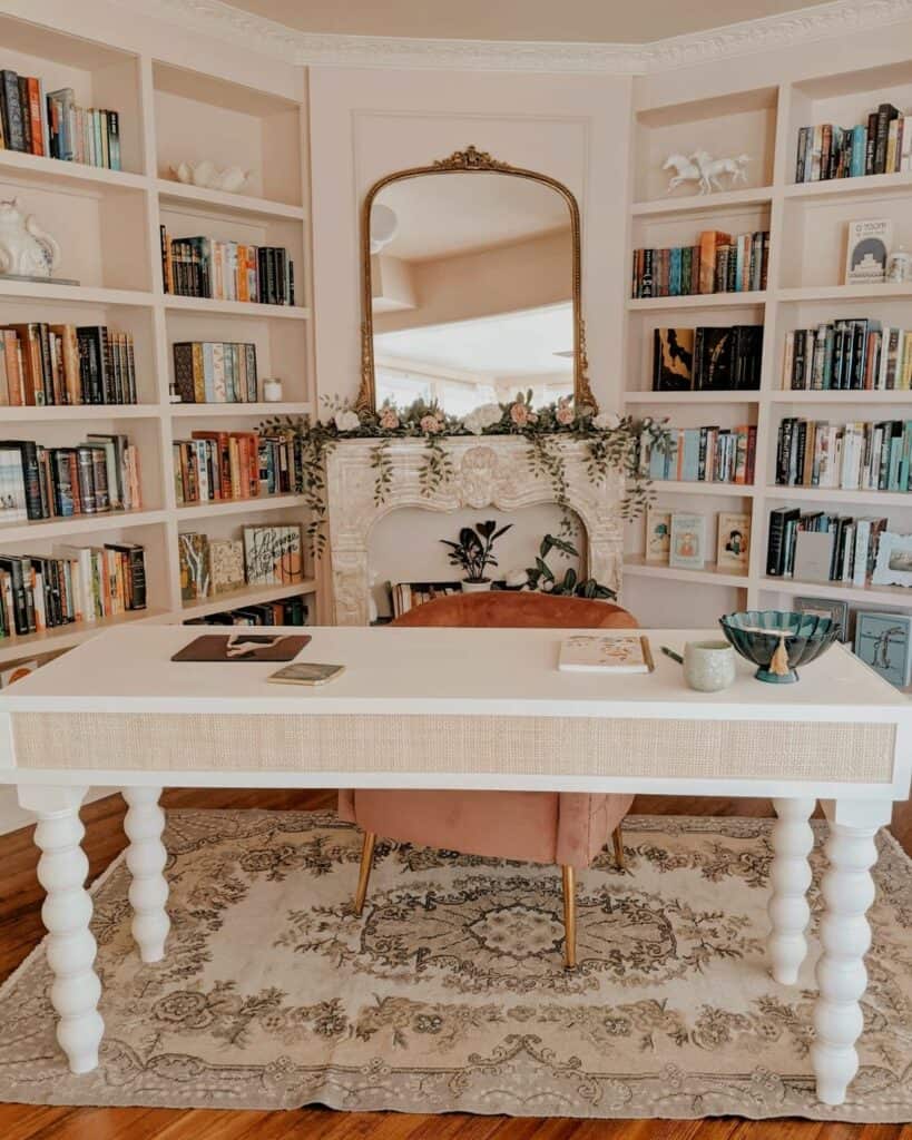 Office Library With a Charming Look