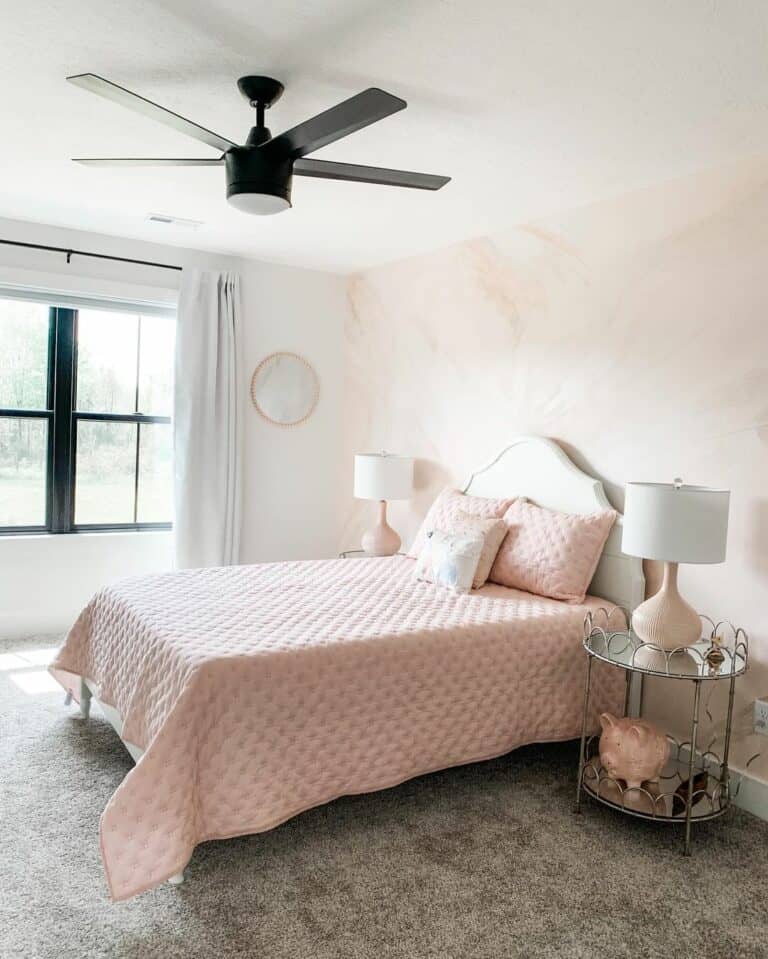 Pink Farmhouse Bedroom