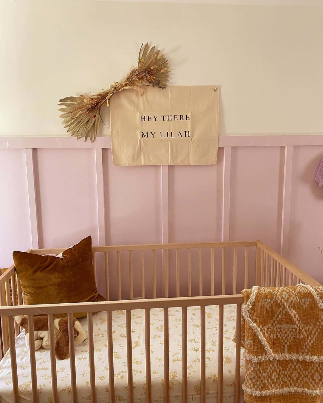 Pink Nursery Wall With Eclectic Personalized Accents - Soul & Lane