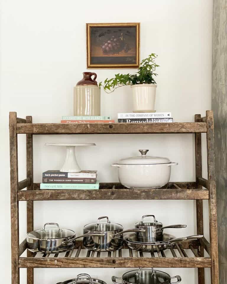 Rustic Rack for Kitchen Storage