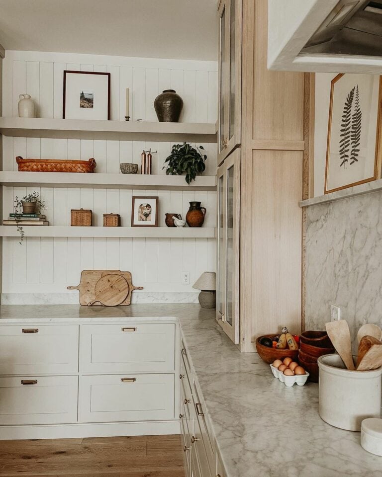 Scandinavian Chic Kitchen Shelves
