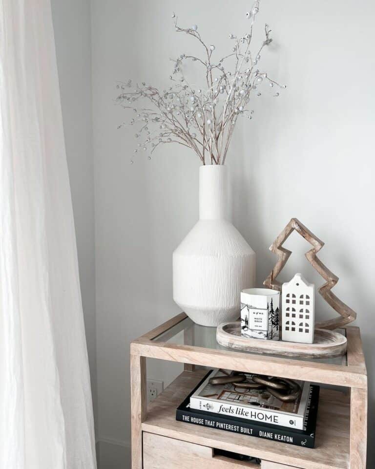 Soft and Serene Side Table Display