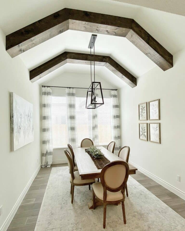 Striped Drapes as a Subtle Accent