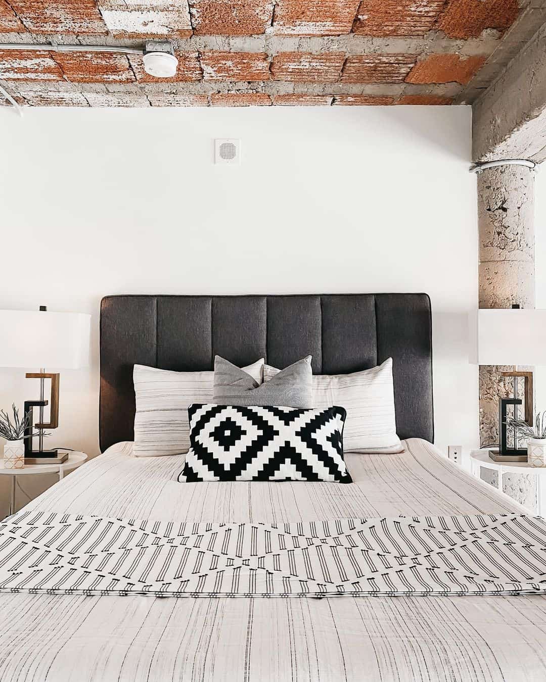 Urban Modern Bedroom Ideas With Exposed Brick Ceiling Soul & Lane