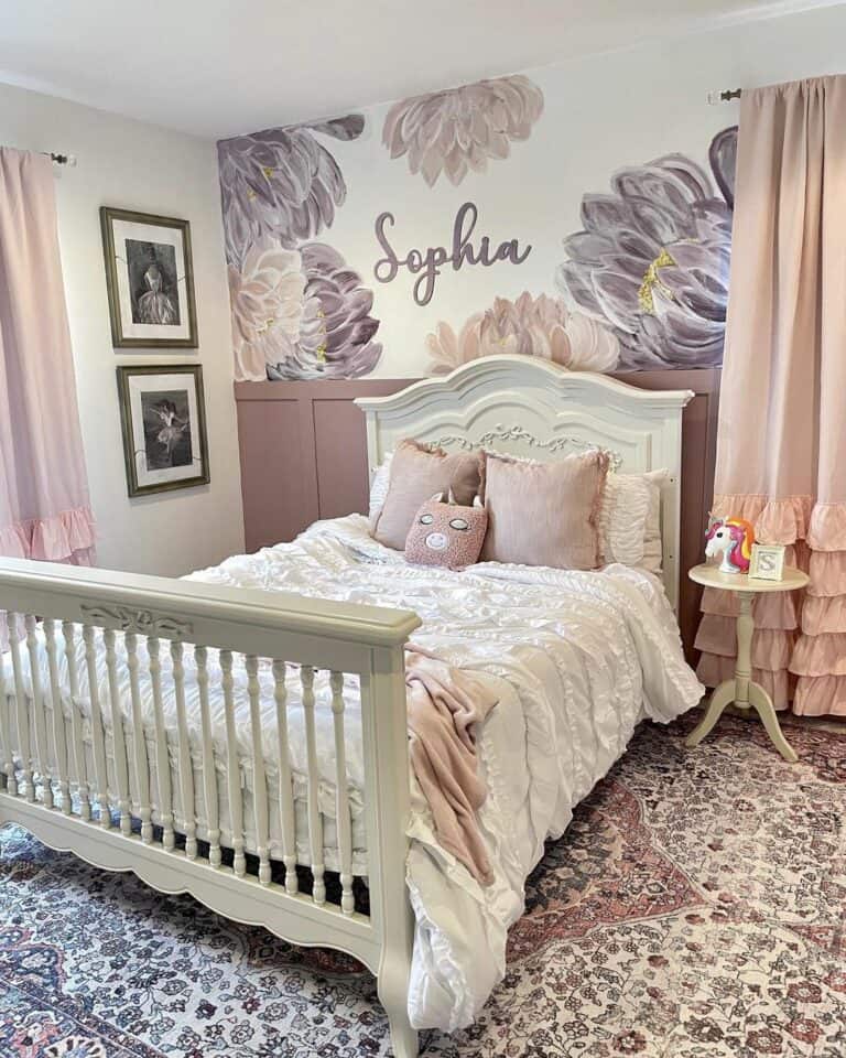 Victorian Bedroom With Pink Accents