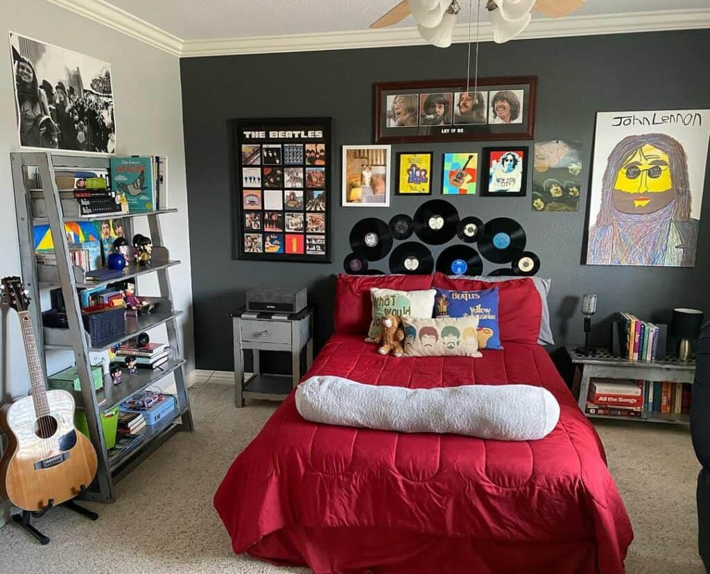 Vintage Music-lover's Bedroom