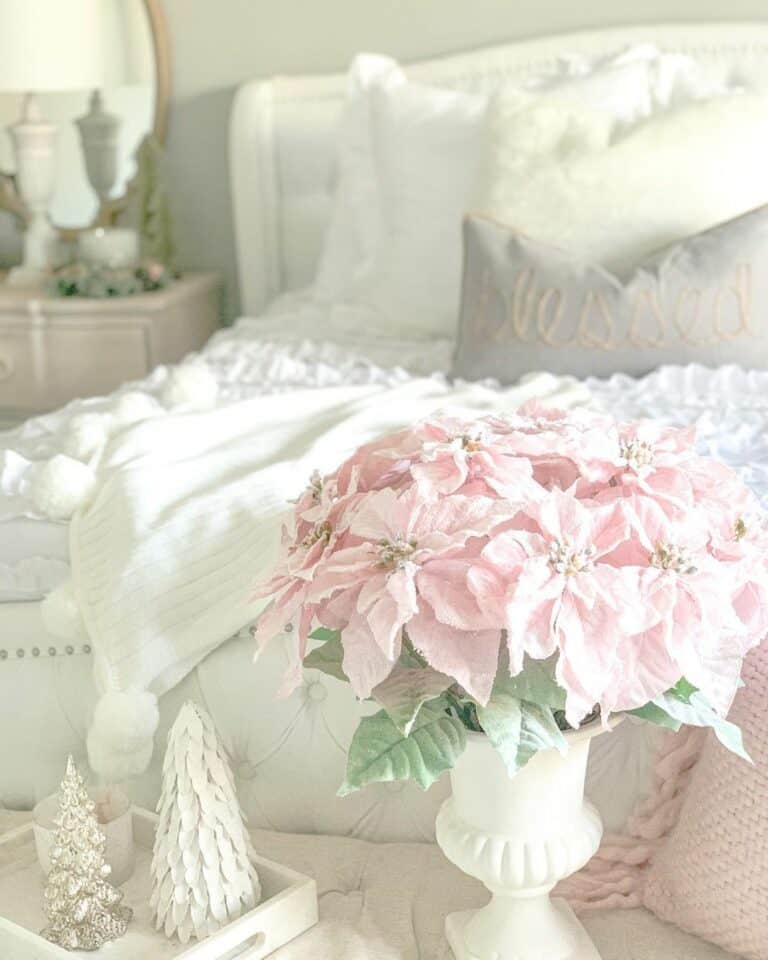 White Décor With Pink Highlights