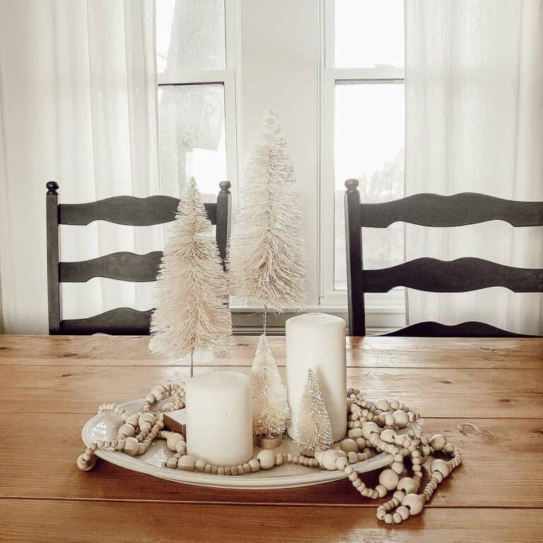 White Farmhouse Centerpiece