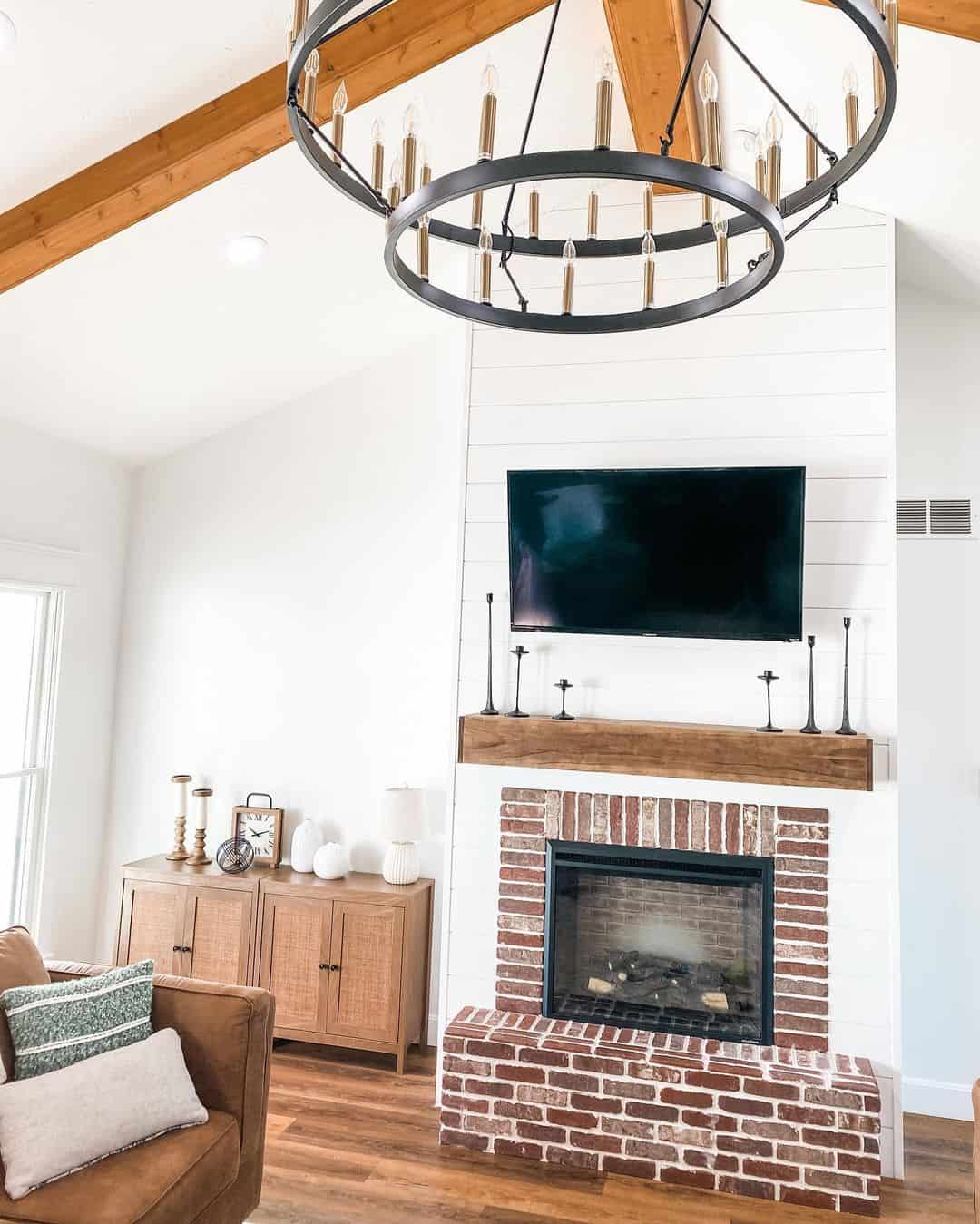 Wood Beams Accentuate a Vaulted Ceiling - Soul & Lane
