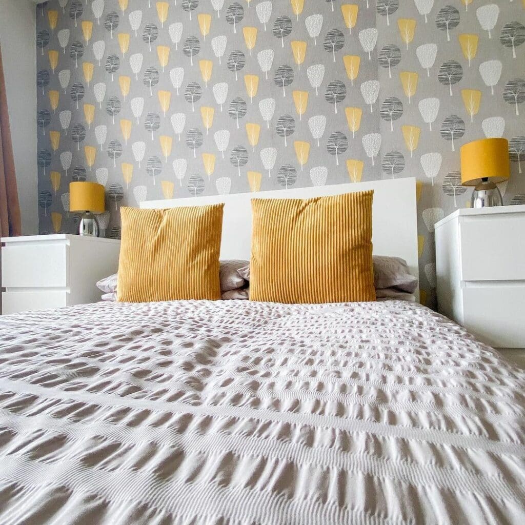 Yellow and Gray-toned Bedroom