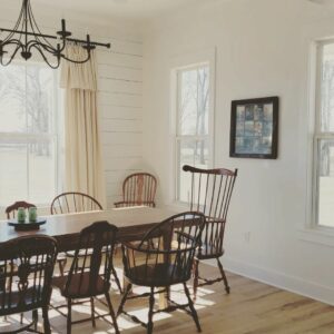 Farmhouse Dining Room With Assorted Chair Styles
