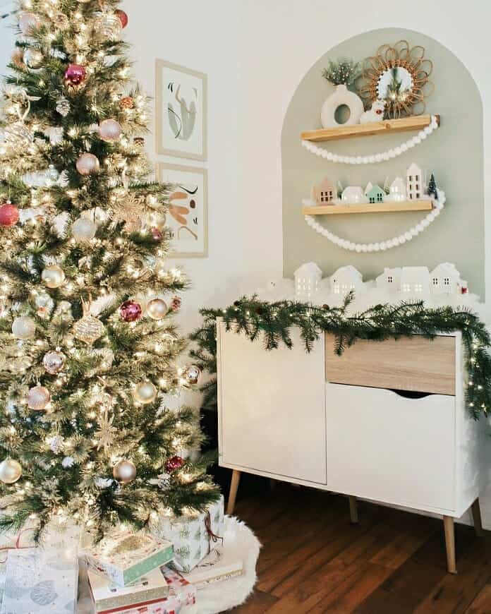 Christmas Wonderland Décor for Floating Shelf and Cabinet