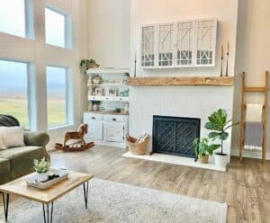 Rustic Wood Flooring To Soften White Walls
