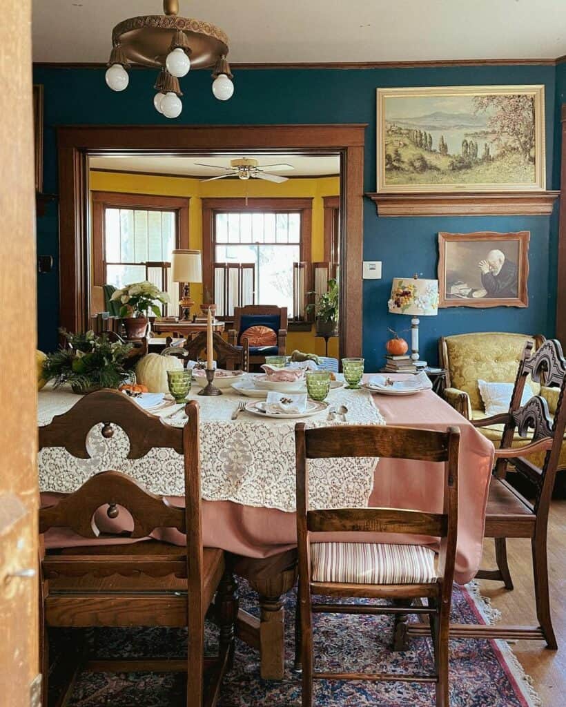 Antique Home Thanksgiving Decor