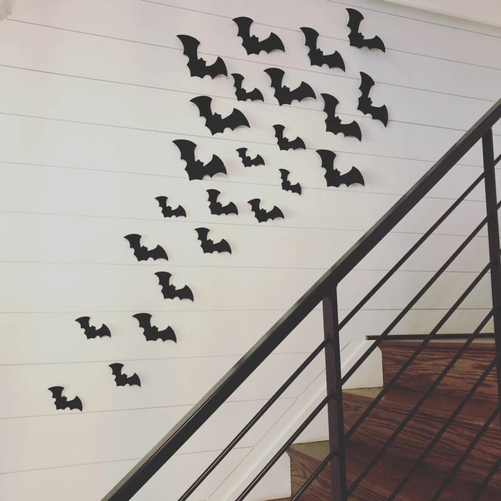 Bat Halloween Decor Creates Movement
