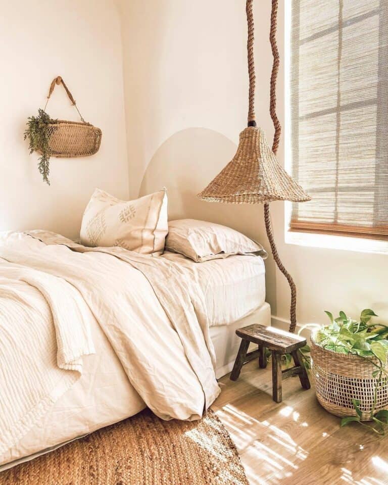 Bohemian Bedroom Embraces a Frameless Bed Soul & Lane