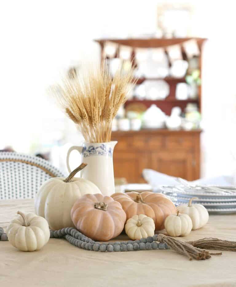 Cinderella Pumpkins and Wheat Grass