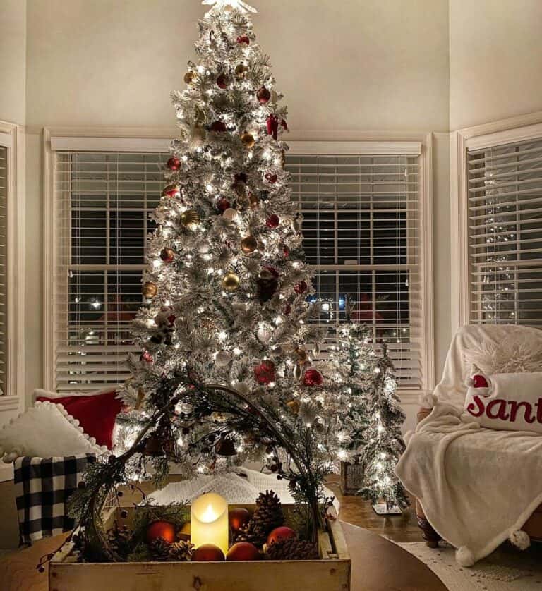 Cozy Christmas Scene With Illuminated Tree