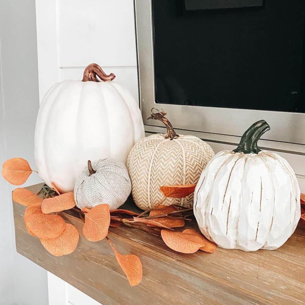 Decorative Pumpkins Made of Differing Materials