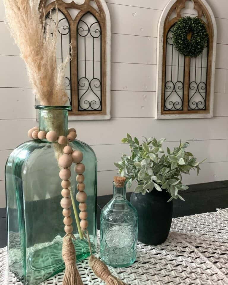 Embellished Glass Bottles Accessorize a Table