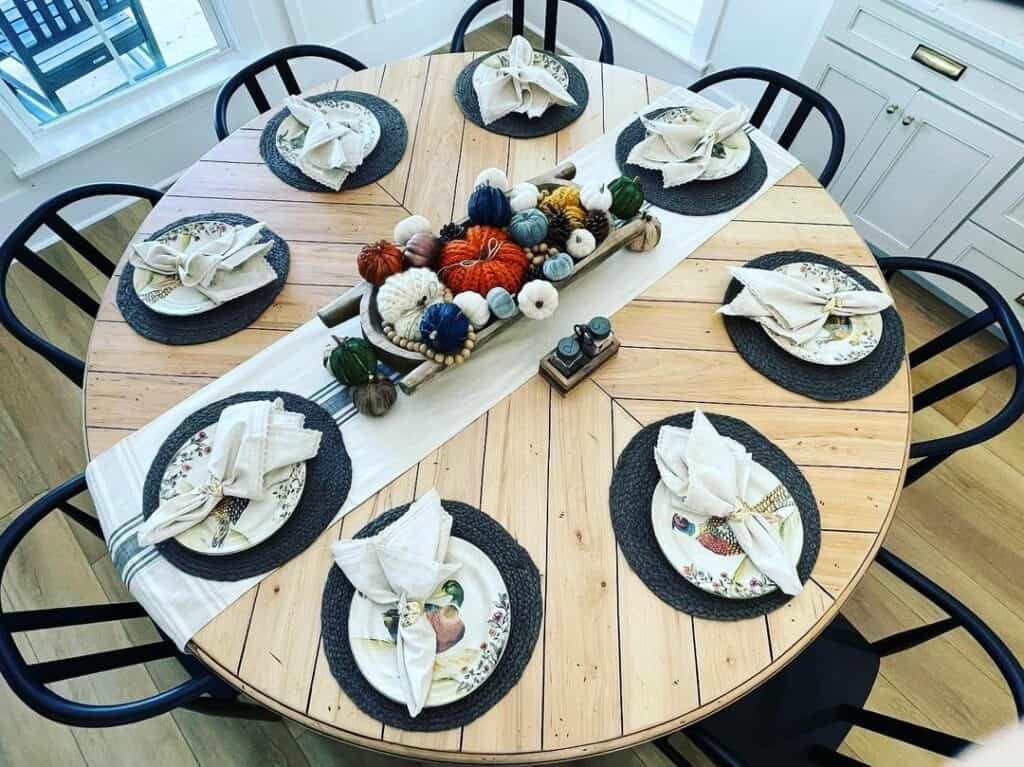 Fall Centerpieces for Large Round Tables