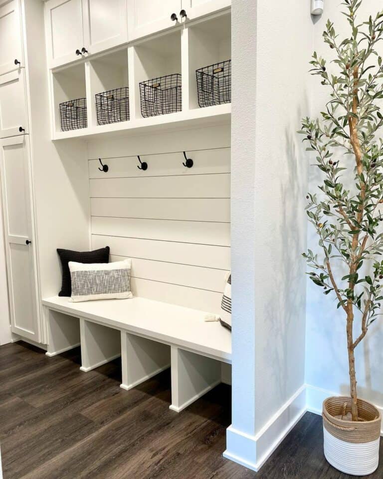 Floor-to-Ceiling Mudroom Cabinets