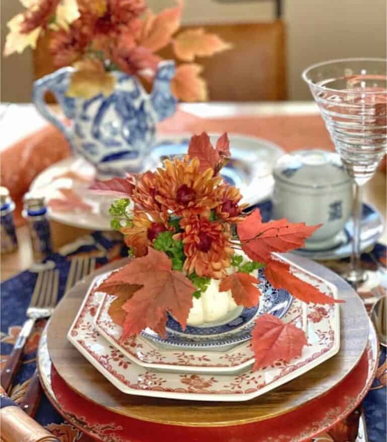 Foraged Leaves Table Setting