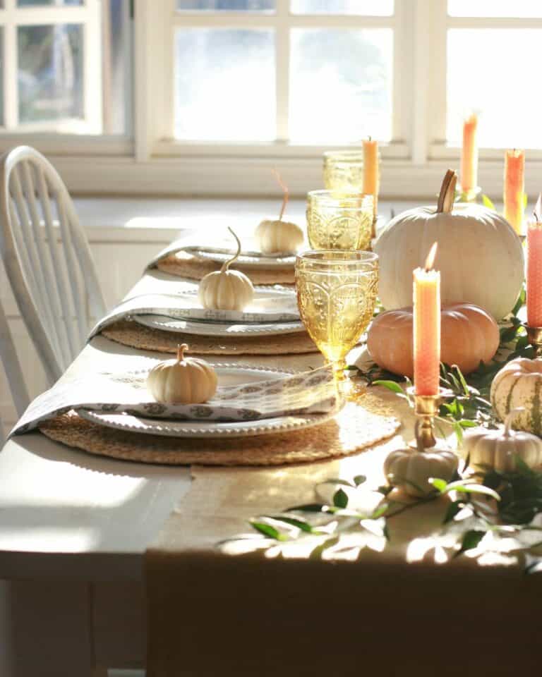 Golden Glasses Table Decor