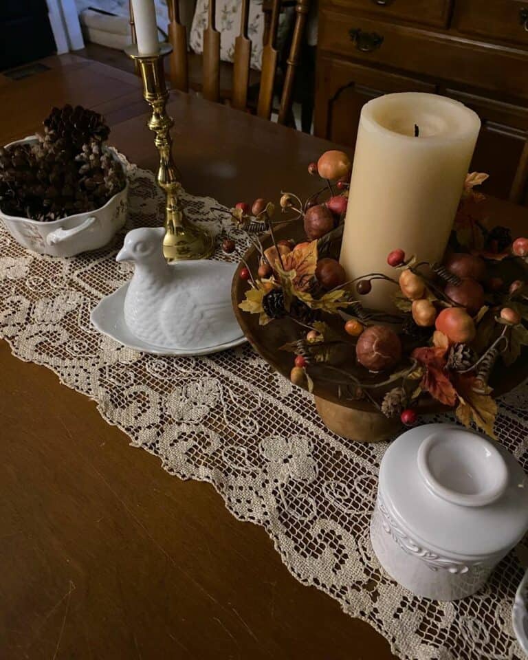 Grand-millenial Thanksgiving Table Decorations