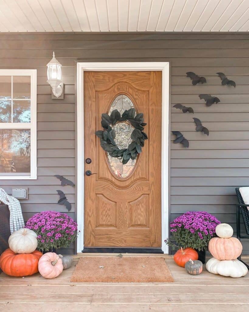 Gray Siding Highlighted by White Trim