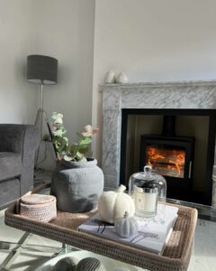 Modern Design Enhanced by a Fireplace