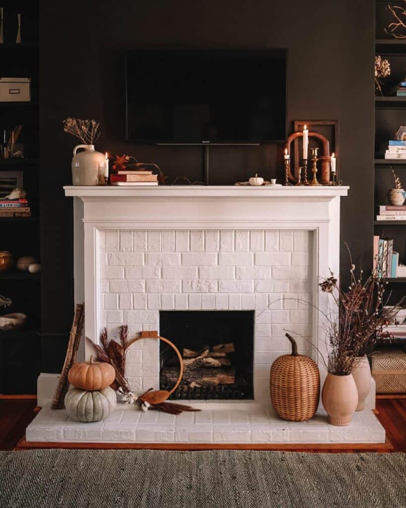 Moody Fall Mantel Décor