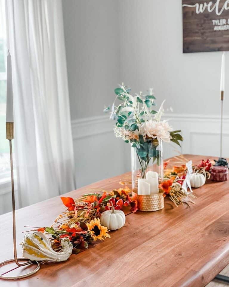 Oh My Gourd Natural Table Runner