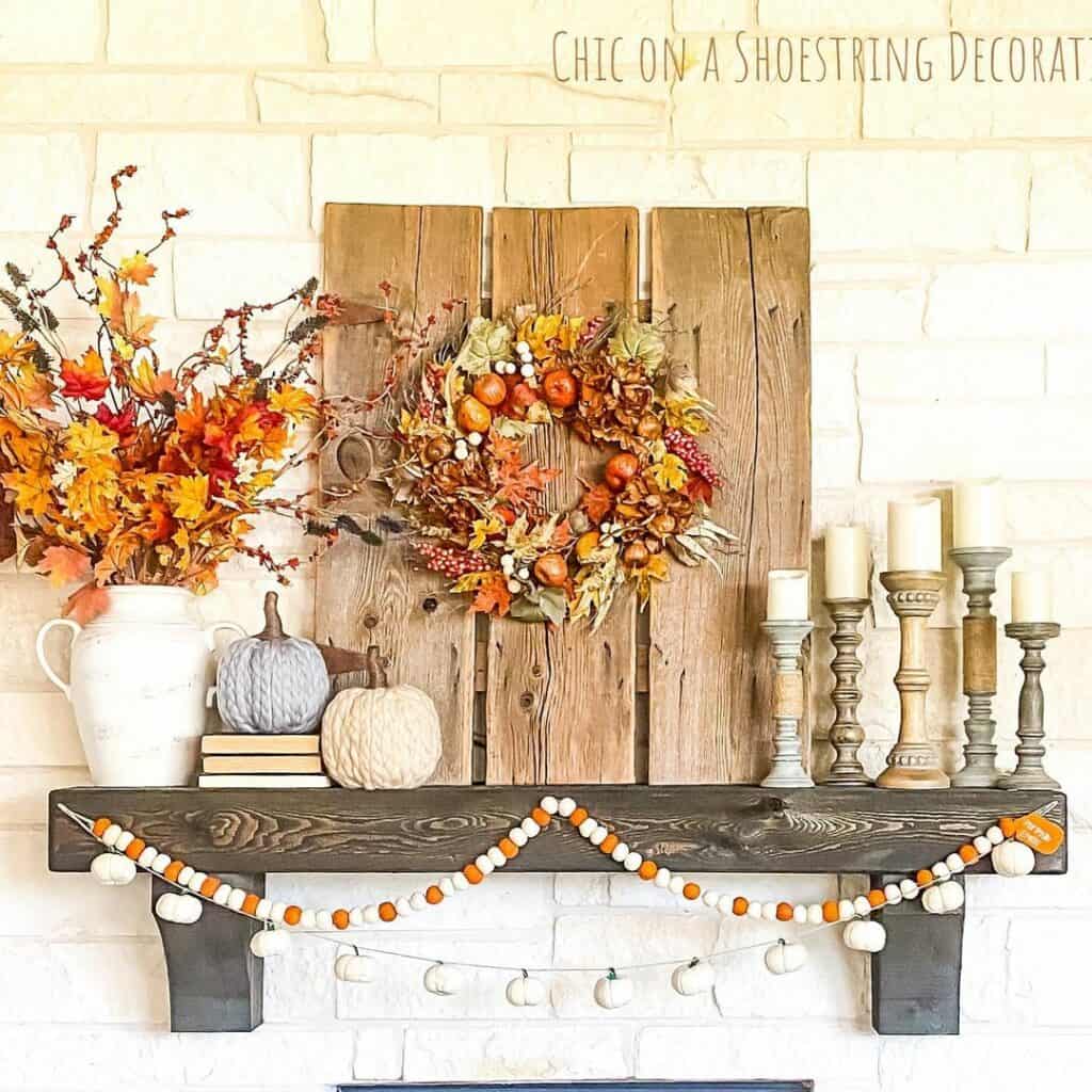 Organically Whimsical Fall Mantel