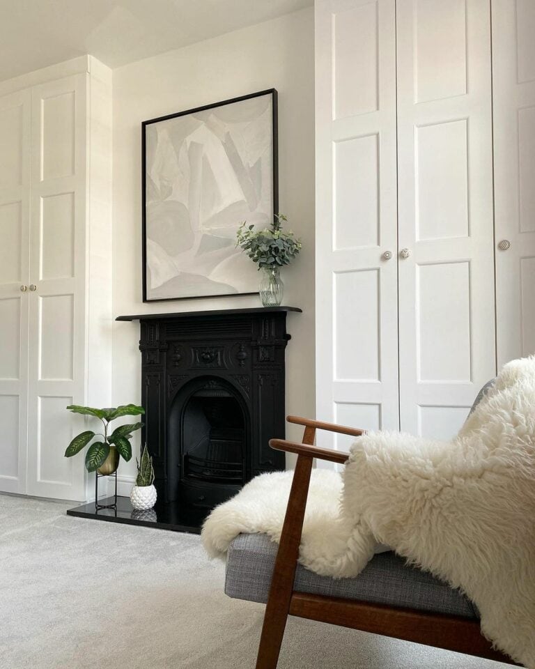 Painted Black Victorian Fireplace