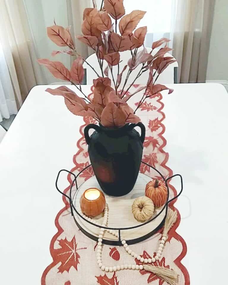Sheer Leafy Table Runner
