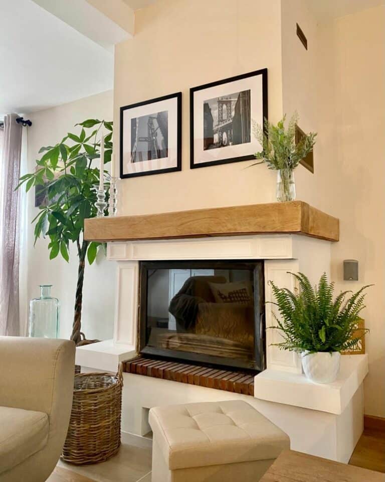Three-dimensional Modern Fireplace Surround