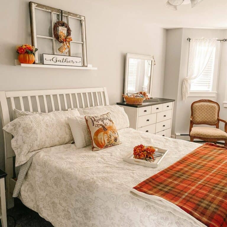 Thrifted Fall Bedroom Decorations