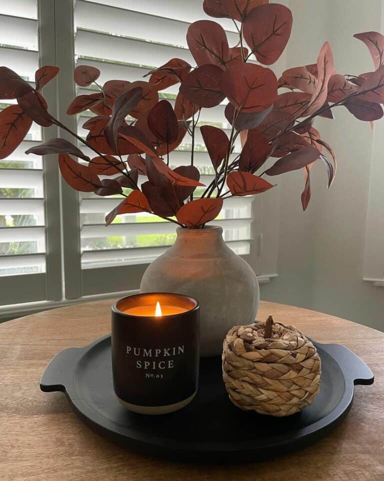 Tranquil Fall Centerpiece for Round Tables