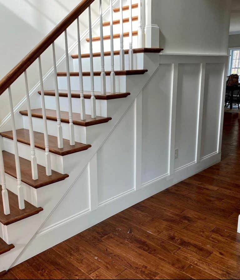 Wainscoting on a Staircase Wall